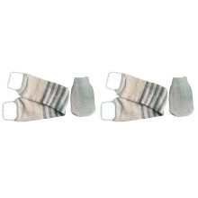 4Pcs Shower Body Scrub Gloves Exfoliator Mitts Soft Skin Care Tools