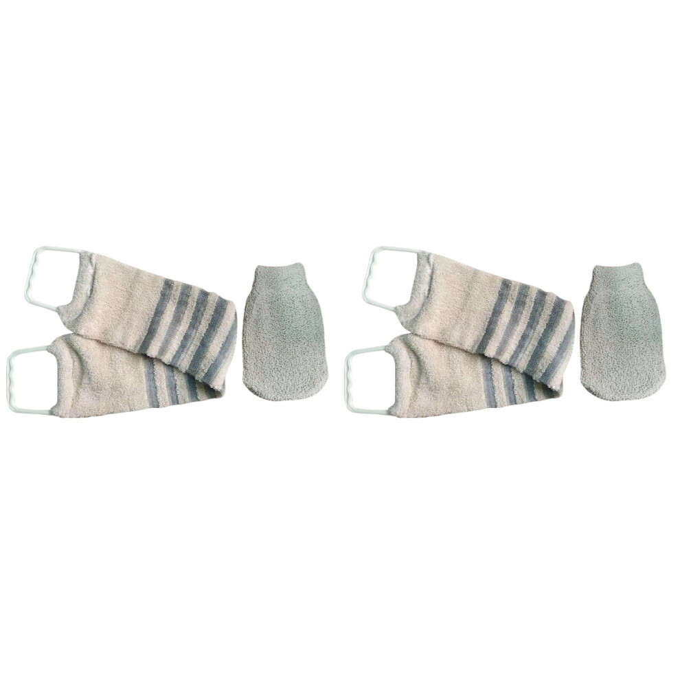 Aboofan 4Pcs Shower Body Scrub Gloves Exfoliator Mitts Soft Skin Care Tools