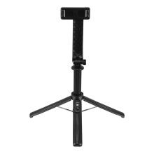 3Pcs Foldable Extendable Selfie Holder Black ABS Cellphone Video Stand