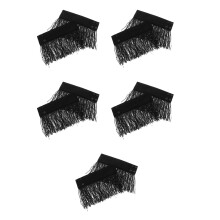 5Pairs Black Fabric Tassel Cuff Sleeves Detachable Lolita Hand Gloves