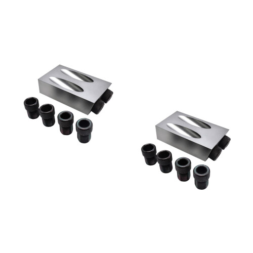 2Pcs Woodworking Hand Tools Oblique Hole Drill Locator Puncher Grey