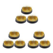 9Pcs Golden Flower Frog Kenzan Pin Holder Gentle on Stems Floral Tool