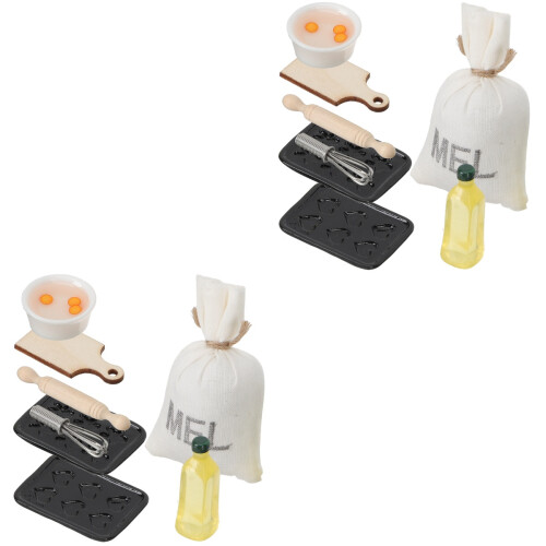 16Pcs Doll House Mini Baking Tools Decorative Accessories