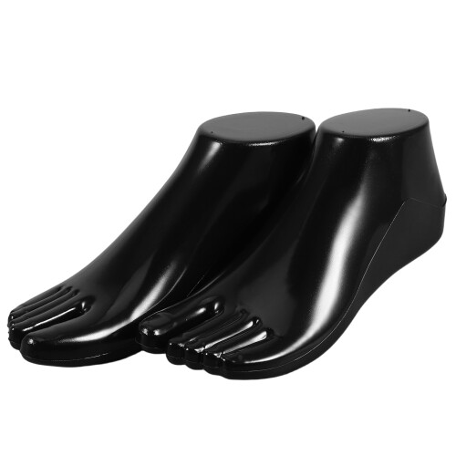 4Paren Zwarte Plastic Schoenenvullers Display Voetmodel Voor Dames