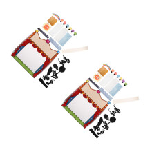 2Sets Multi Paper Shadow Puppet Kit DIY Craft Game & Kids Theater Set