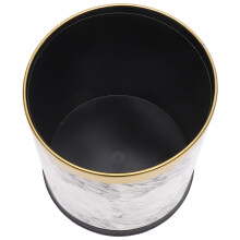 Garbage Can Bathroom Marbling Design Storing Waste Home Use 1set