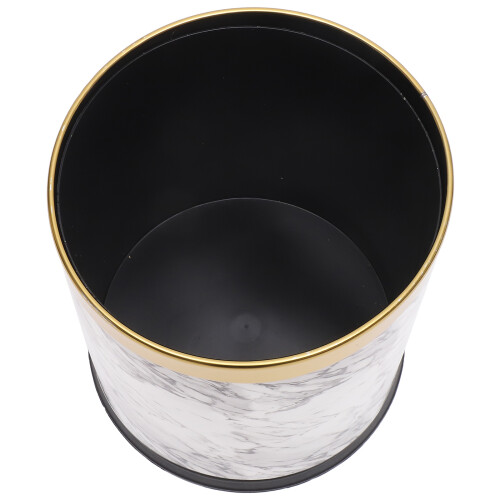 Garbage Can Bathroom Marbling Design Storing Waste Home Use 1set