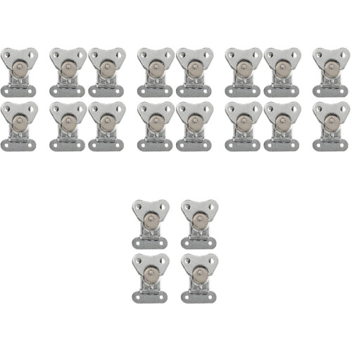 20Pcs Silver Spring Loaded Draw Latch Iron Toggle Box Fasteners