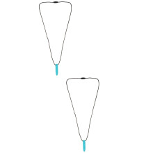 2Pcs Silicone Molar Teether Sky-Blue Baby Necklace for Soothing