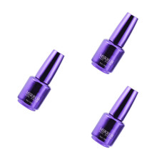 3Pcs Quick-Dry Purple Metallic Mirror Nail Polish Luminous Nail Art