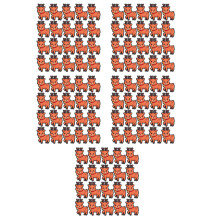 100Pcs Cute Christmas Orange PVC Decorative Pen Clips