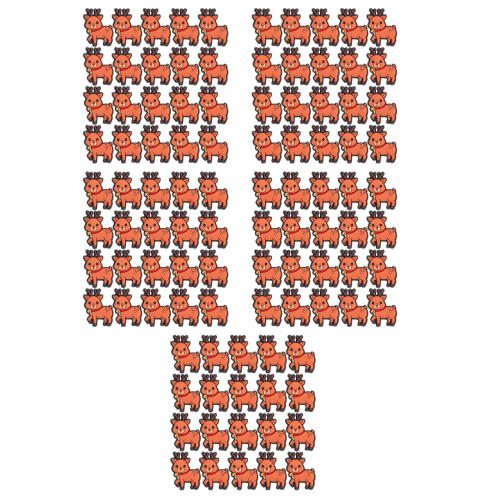 100Pcs Cute Christmas Orange PVC Decorative Pen Clips