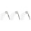 3Pcs Held Shower Head Silver Durable Bathroom Wand 1