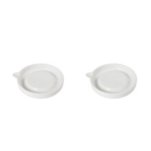 2St Lichtgewicht Keramische Knoflook- En Gemberrasp Wit Huishoudelijk