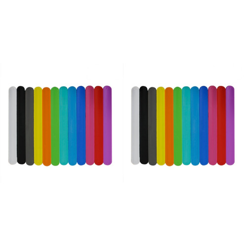 24Pcs Assorted Color Kid Slap Bracelets Silicone Safe and Durable