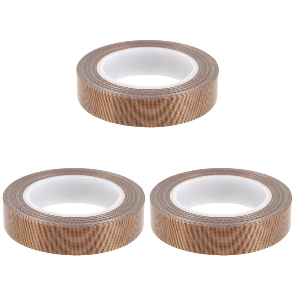 3Rolls Brown Ptfe Tape For Sealer Home Use Heat-Resistant Sealing Tape 3703969191396