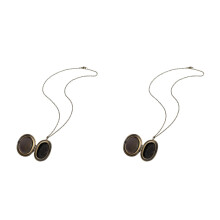 2Pcs Photo Gift Necklace Thick Refined Material Elegant As Shown Color