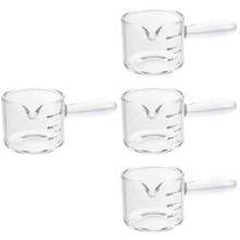 4Pcs Transparent Household Coffee Glass Measuring Cups with Scale