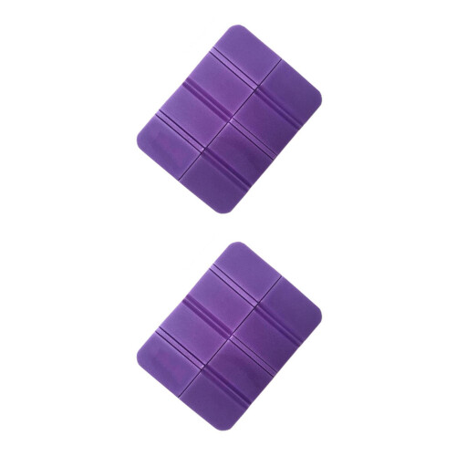 2Pcs Purple Moisture-Proof Foldable Seat Mats for Outdoor Use