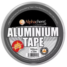 Cromar Alphachem Aluminium Foil Tape 33mx100mm Insulation Fire & Water Resistant Silver