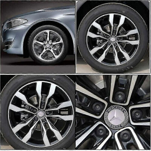 Σετ 4 καλύμματα τροχού συμβατά με Mercedes Benz 75mm - Μπλε 1