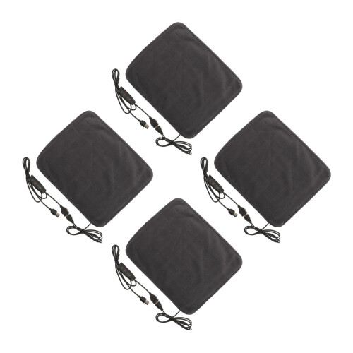 4St Zelfverwarmend Dierbed Grijs Polyester Huisdiermat