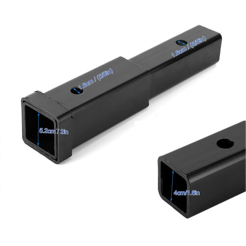 Extensor de engate de reboque de 12 polegadas, capacidade de reboque de 5000 libras, tubo quadrado de aço para receptor de 2 polegadas classe 3/4. 2