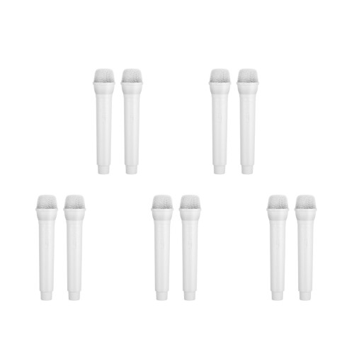 10St Realistische ABS Microfoon Prop Wit Speelgoed Voor Kinderen