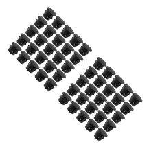 200St Zwarte Nylon Steekdop Tube Bung Meubelbeen Afsluiter