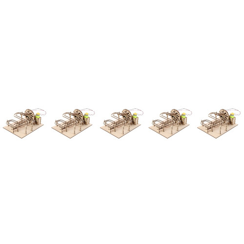 5Sets DIY Marmer Loop Lichtbruin Cognitief Speelgoed