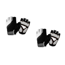 2Paren Sporthandschoenen Halve Vingers Wit Comfortabel Schokdempend