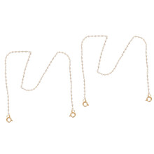 2St Witte Modemasker Ketting Sterk En Duurzaam Decoratief Glaskoord