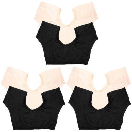 6St Wasbaar Zweetabsorberend Polyester Onderarm Vest Dames