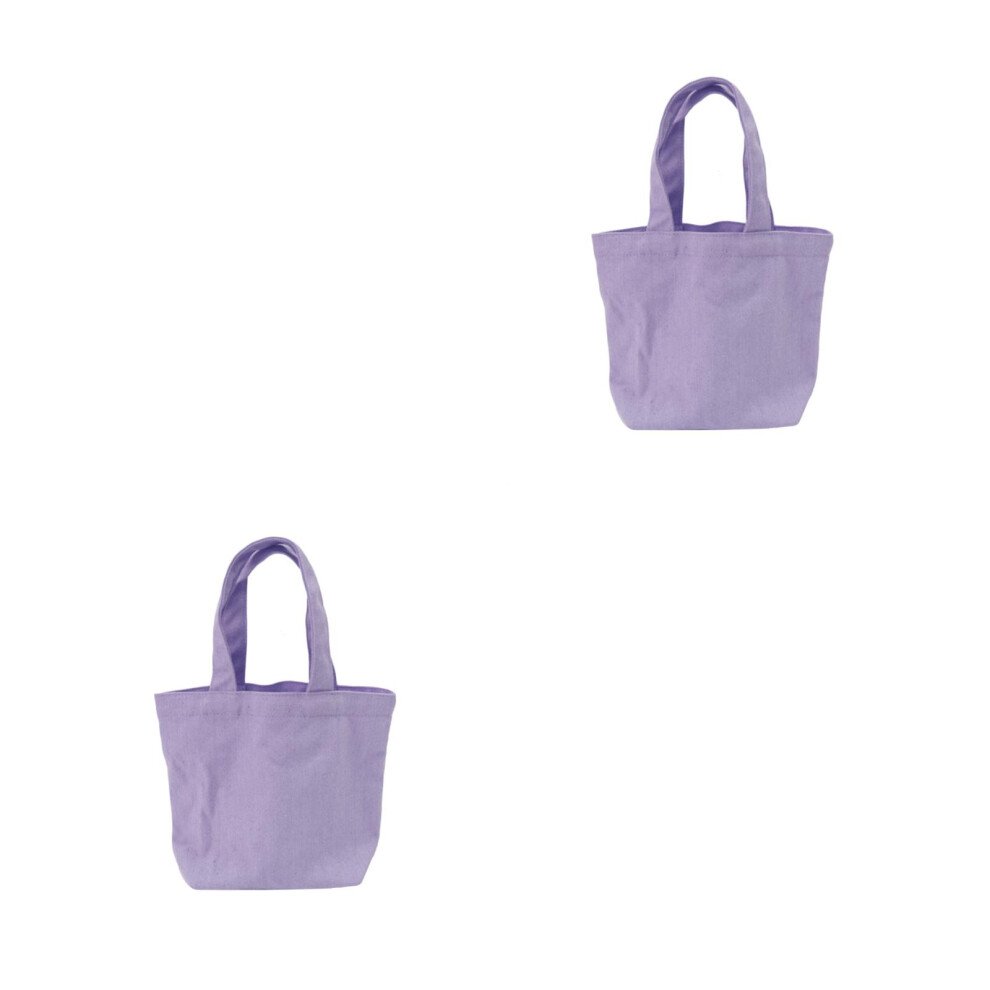 2St Canvas Lunch Tas Paars Capaciteit En Duurzaam-image
