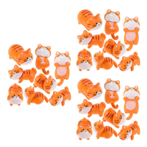 24St Schattige Resin Kat Figuren Multi Kleur Auto Dashboard Versiering