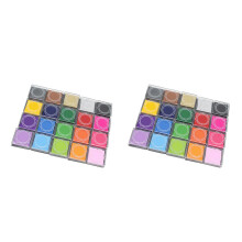 2Sets Waterbasis Vingerstempelkussen Met 20 Kleuren Voor Kinderen DIY