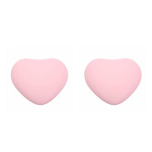 2St Roze Hartvormige Manicure Handsteunen Van PU En Katoen Comfortabel