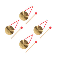 4St Koperen Chinese Gong Met En Rood Voor