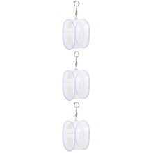 3St Draagbare Blauwe PVC Opbergtas Met Doorzichtige Materiaal