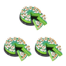 27St Realistische Nep Taart Slice Groene PU Materiaal Kinder Speelset