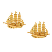 2St Gouden Legering Bootmodel Miniatuur Desktop Decoratie Realistisch