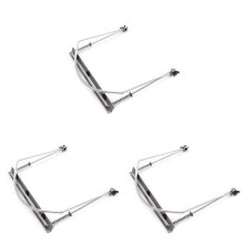 3St Zilveren Harmonica Rack, Verstelbare Nekhouder, Roestvrij Staal
