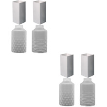 4Sets Witte Siliconen Kaarsvormen Voor DIY Geurkaarsen & Decoratie