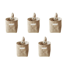 5St Stevige Khaki Wand- En Organizers Met Handige Zakken