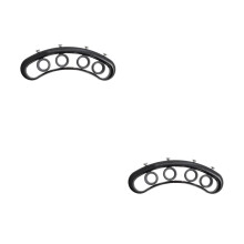 2St Gitaar Finger Stretcher Elastisch Gitaar Oefentool Zwart
