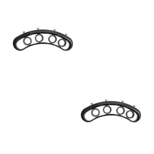 2St Gitaar Finger Stretcher Elastisch Gitaar Oefentool Zwart