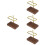 4Pcs Coffee Filter Holder Wooden Brass Stable Storage for Kitchen Bar 1