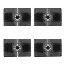 4St Grijze Laptop Koelfan Met LED, Draagbaar En Inklapbaar Cooling Pad