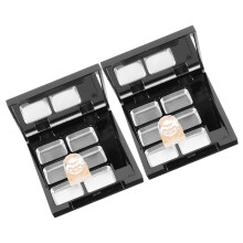 8Sets Verschillende Compartimenten Make-Up Palet Zwart Praktisch