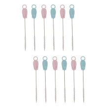 6Sets Pacifier Borstelset Rvs Slank Lange Borstels Huisgebruik